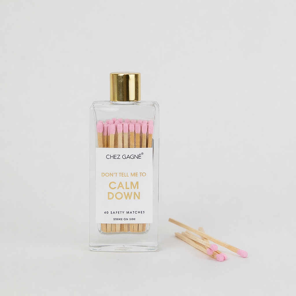 "Don't Tell Me To Calm Down" Matches - Light Pink