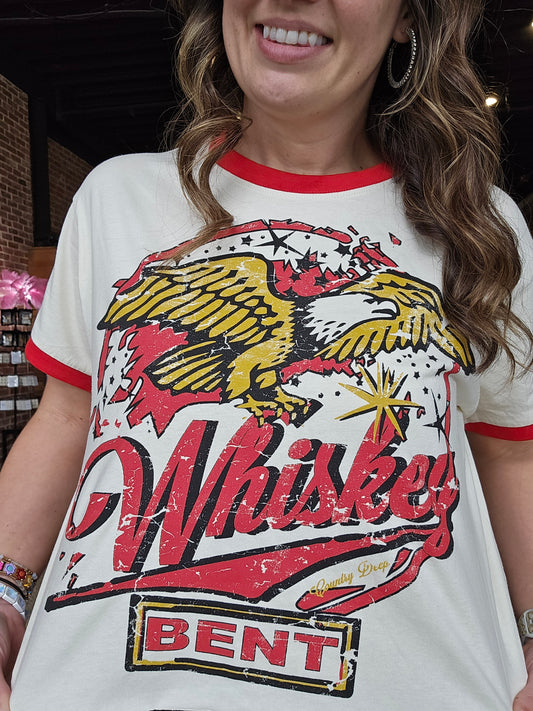 Whiskey Bent Ringer Relaxed Crop Tee