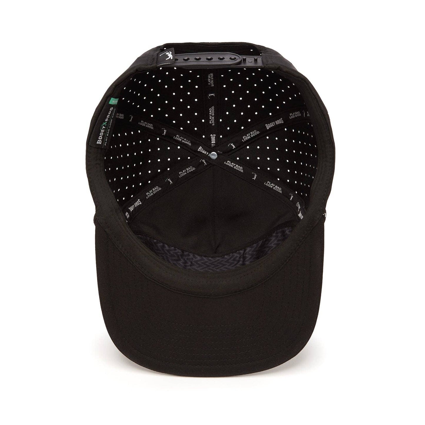 Bogeyman Stamp Black - Unstructured Flat Bill Hat - Snapback