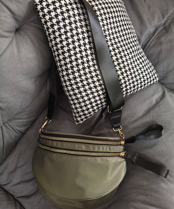 Solid Color Crossbody Bum Bag