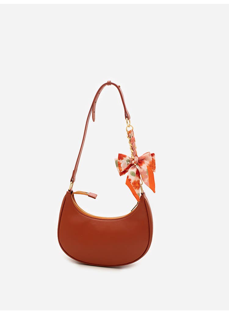 Retro Bow Silk Scarf Bag Extension Strap
