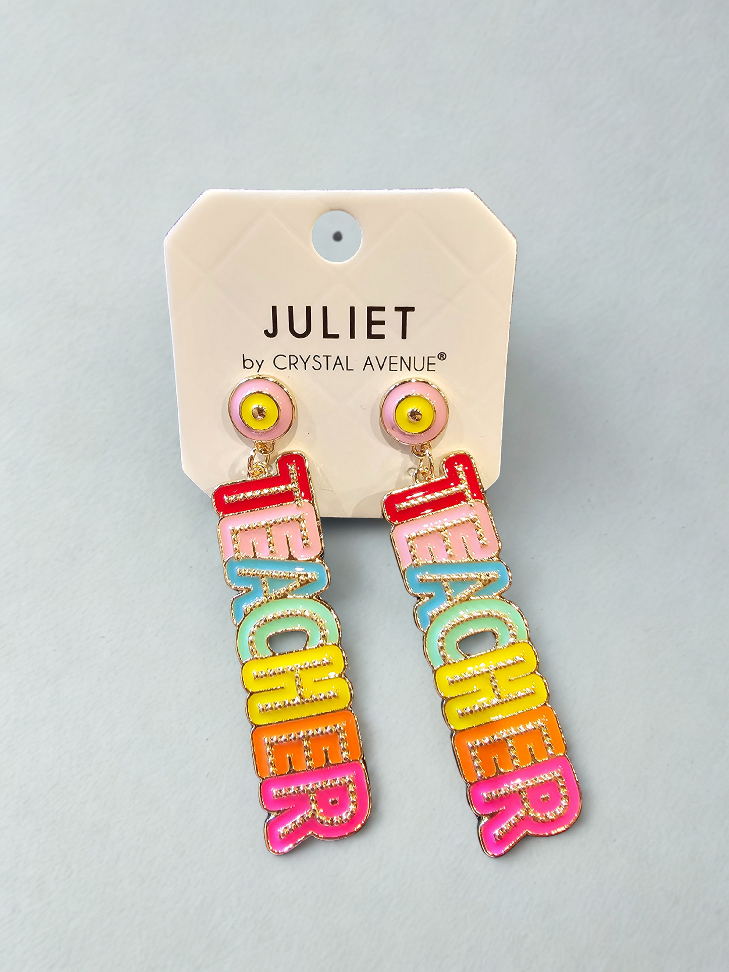 RAINBOW TEACHER EARRINGS