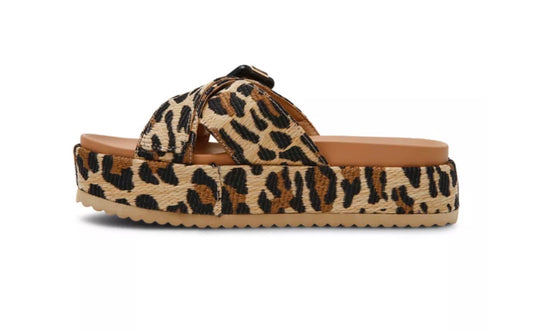 Stasia A Leopard Crossover Sandals