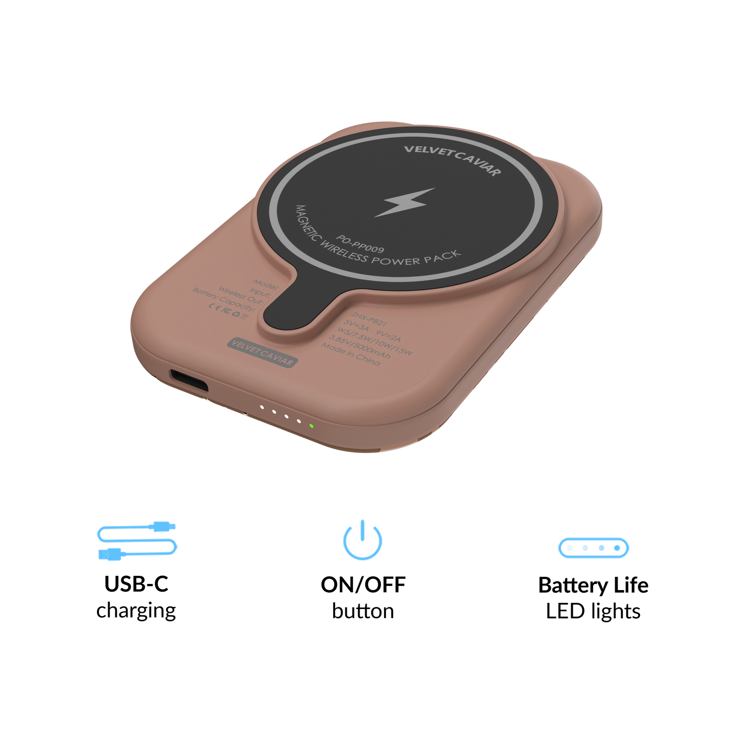 Wireless Phone Charger - Bronze Chrome Leopard