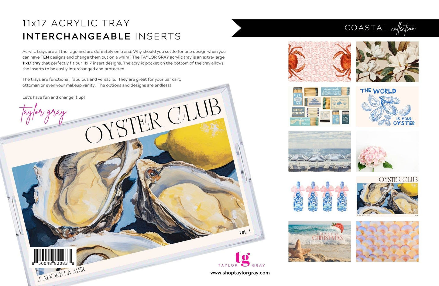 11 x 17 COASTAL Insert Set of 10