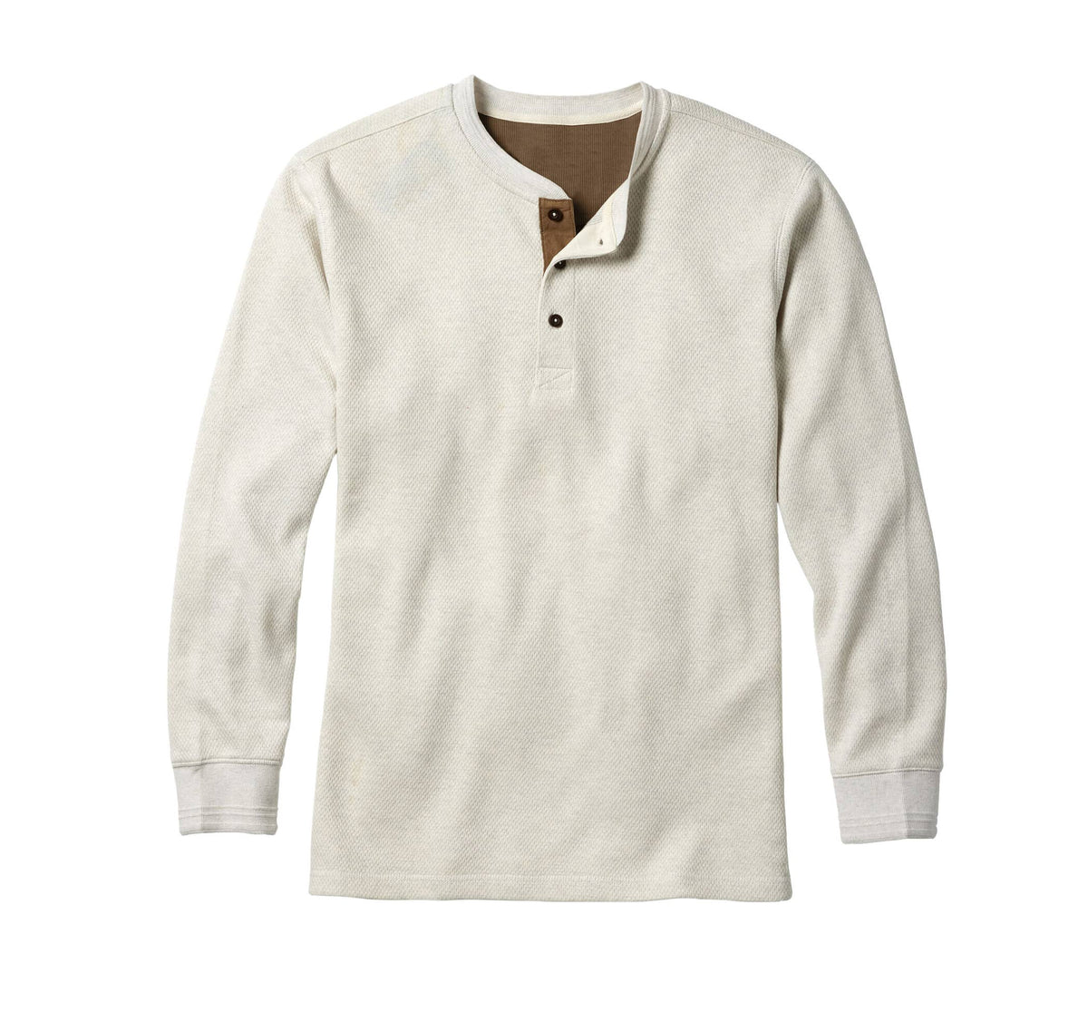 MEN'S L/S THERMAL KNIT HENLEY