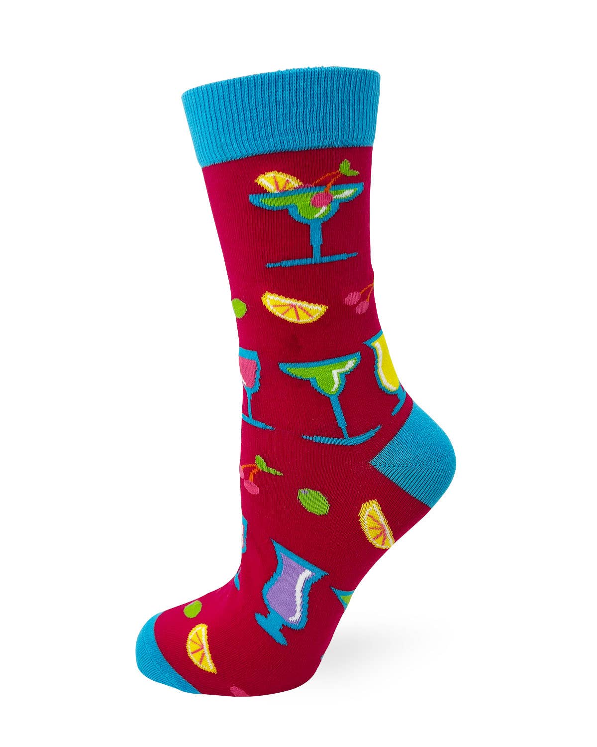 "I Love Cocktails" Women's Novelty Crew Socks