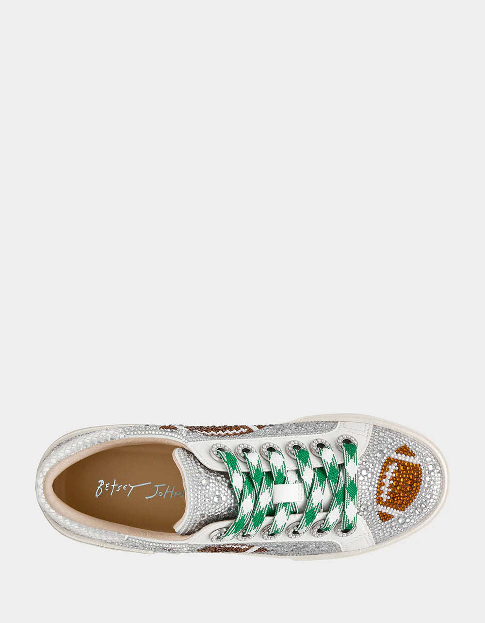 Archy Silver Football Rhinestone Sneaker