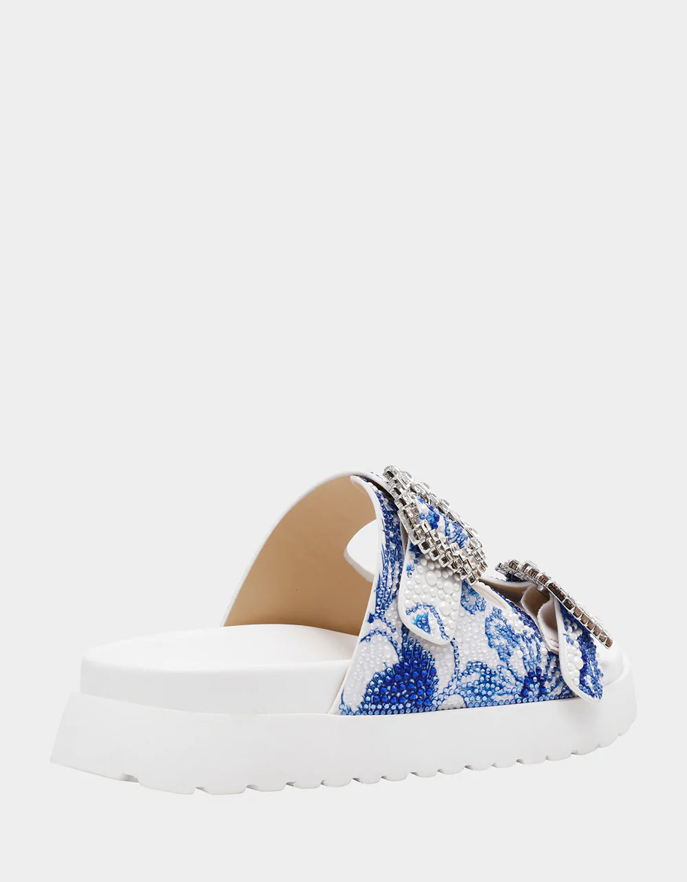 Matie White Blue Floral Sandal