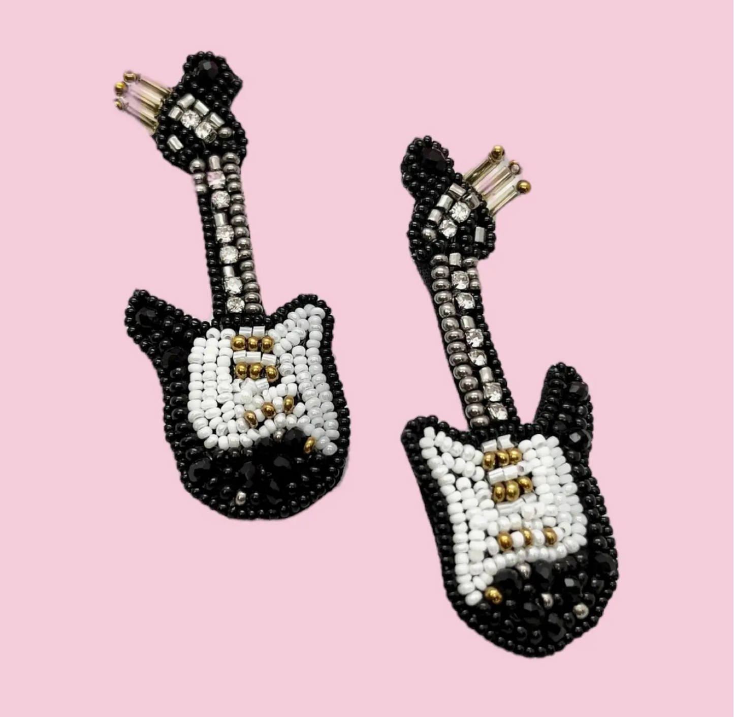 GUITAR BEADED EARRINGS