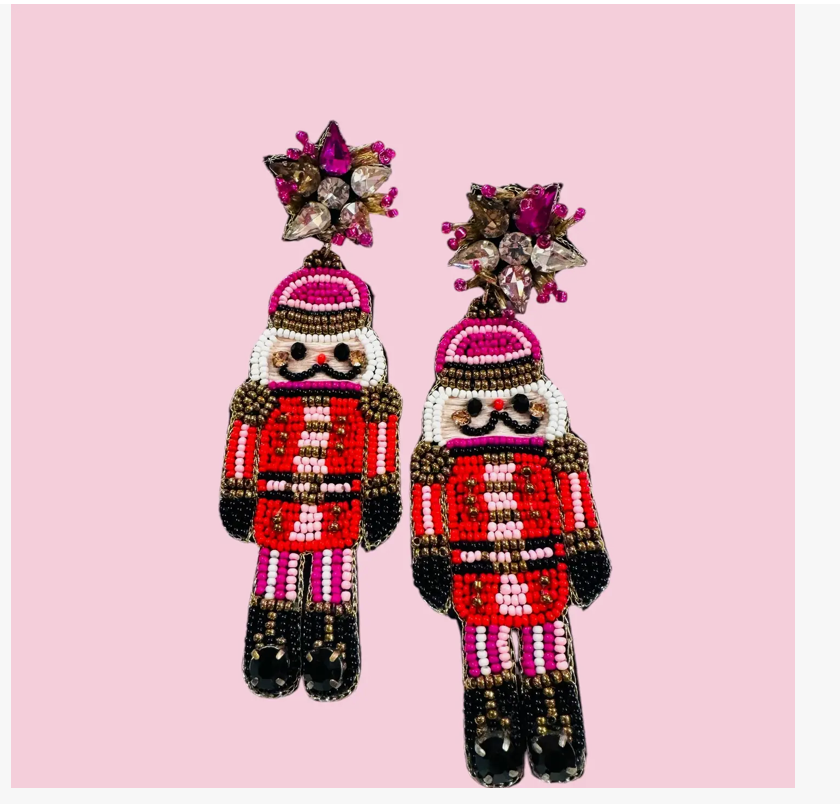 NUTCRACKER BEADED EARRINGS