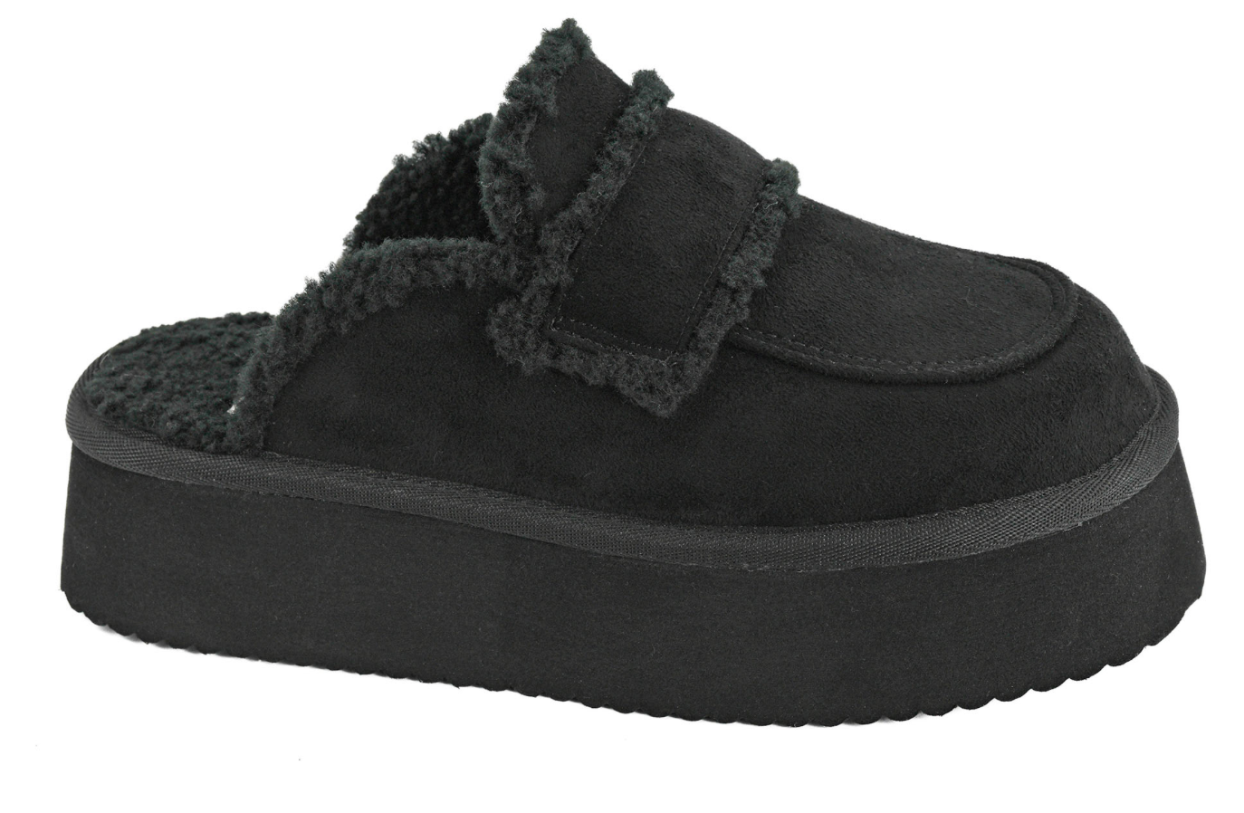 Veg Out-Black Faux Suede