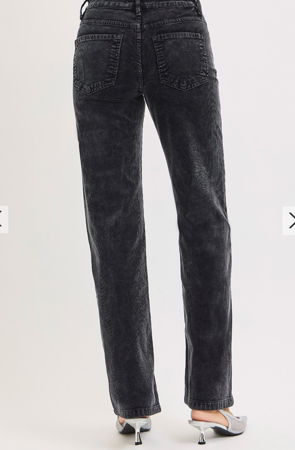 TC-Mid Rise Straight Leg Corduroy Midnight