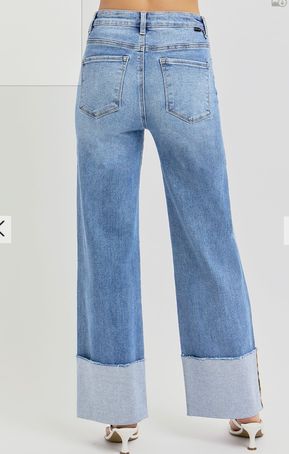 High Rise Ankle Cuffed Jean