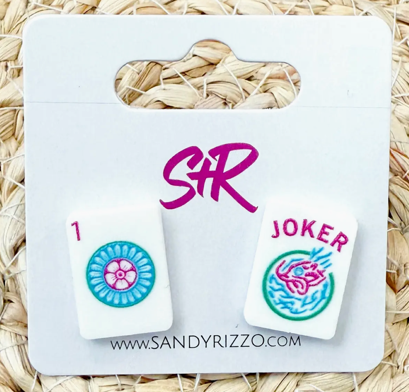 Joker Pastel Mahjong Studs