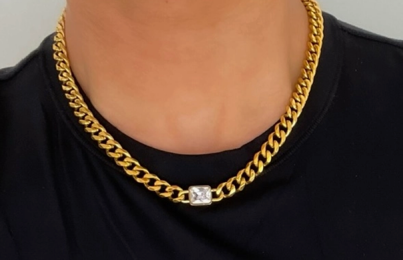 Chain with Diamond Pendant