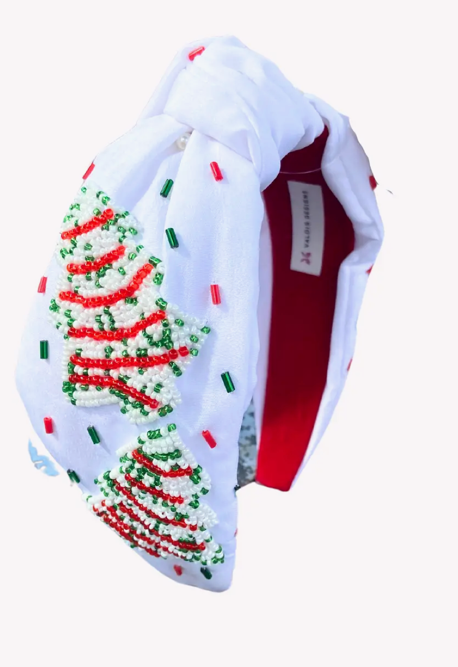 Little Debbie Christmas Tree Beaded Headband