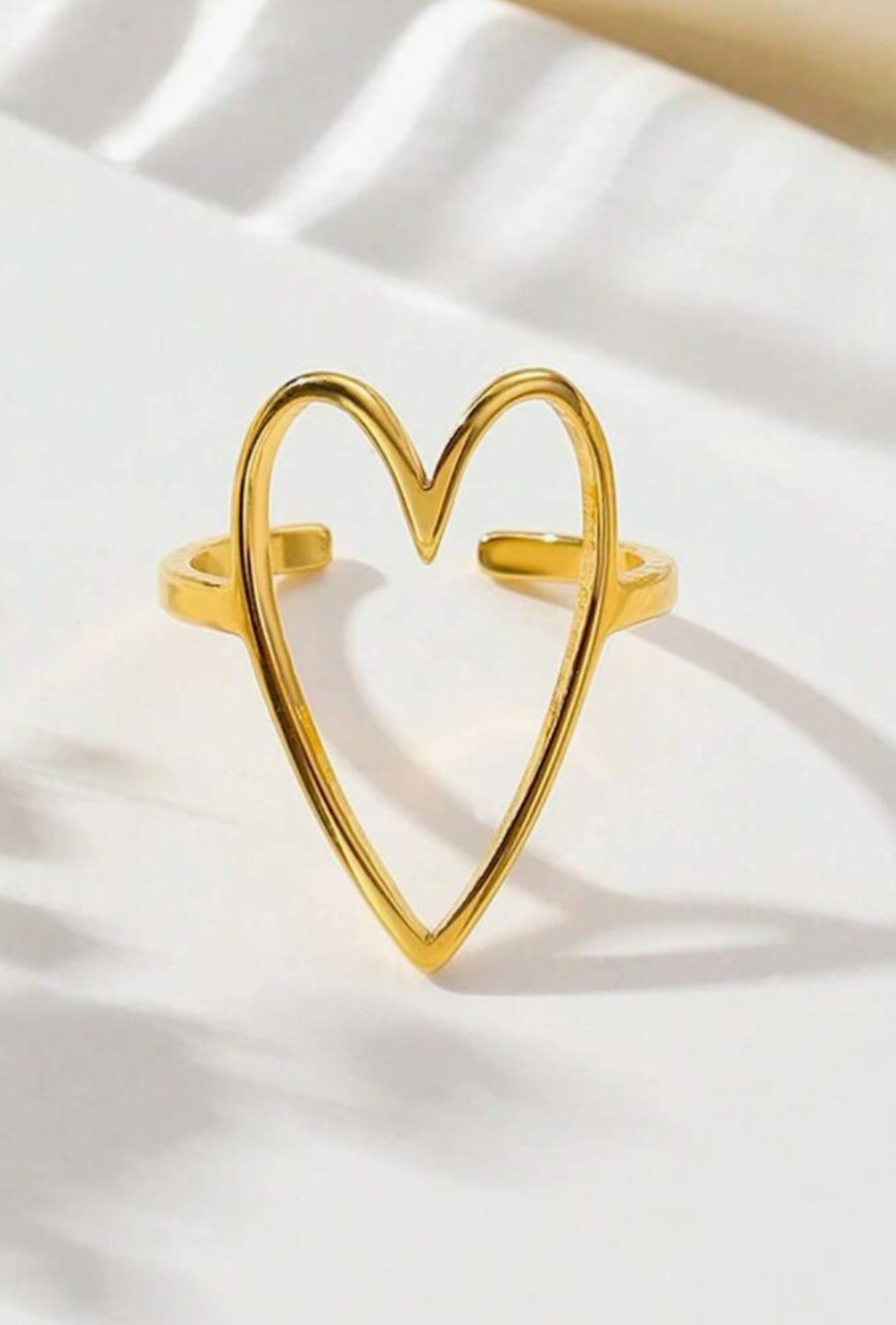 Gold Oversized Heart Ring
