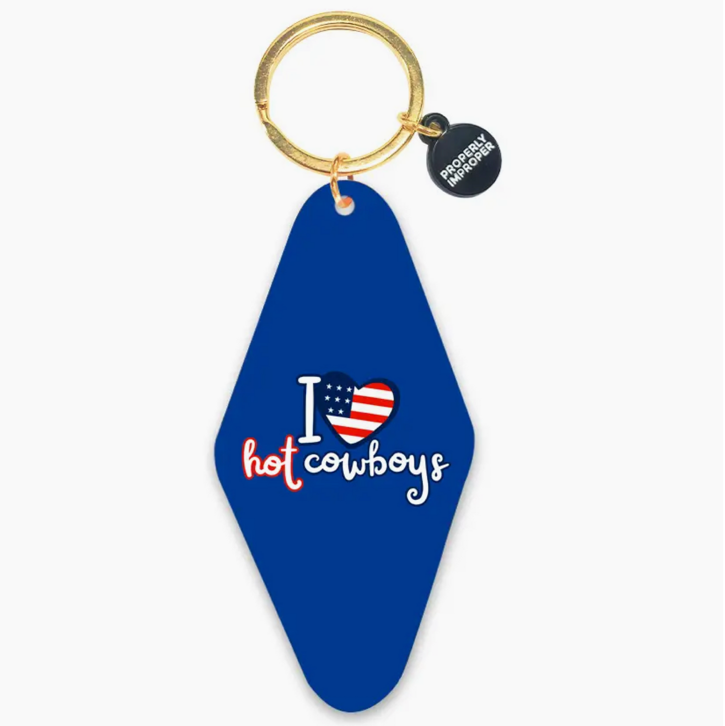 I Heart Hot Cowboys Keychain