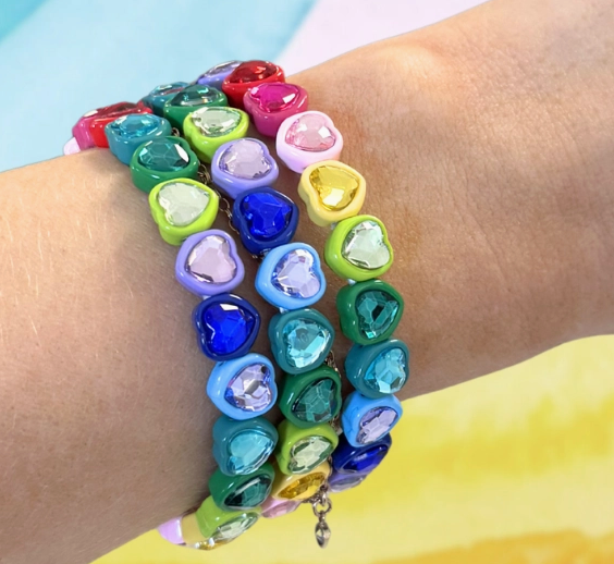 Enamel Heart Bracelet
