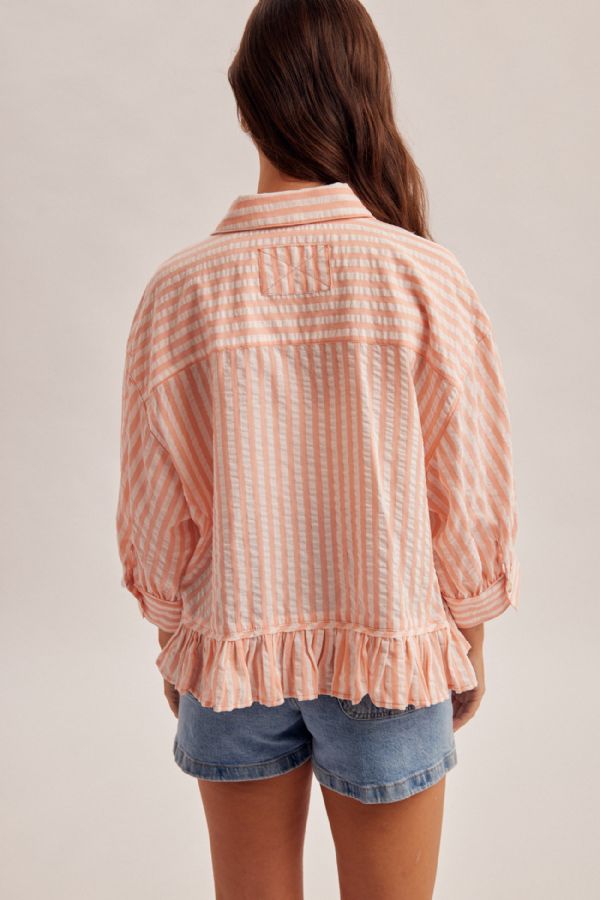 Stripe w/Bottom Frill Shirt