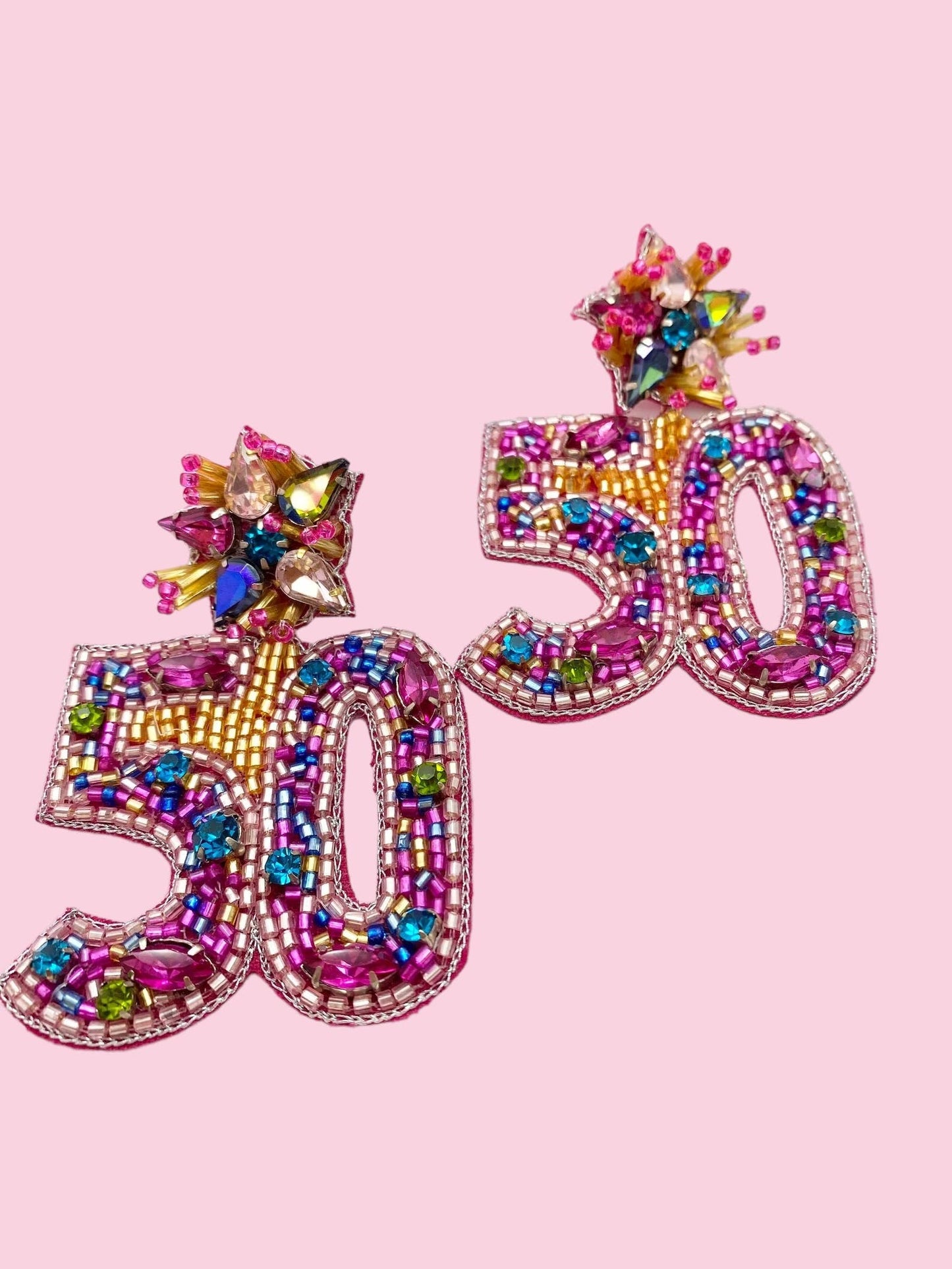 #50 Birthday Earrings