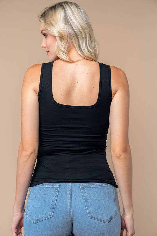 Sleeveless Solid Knit Top