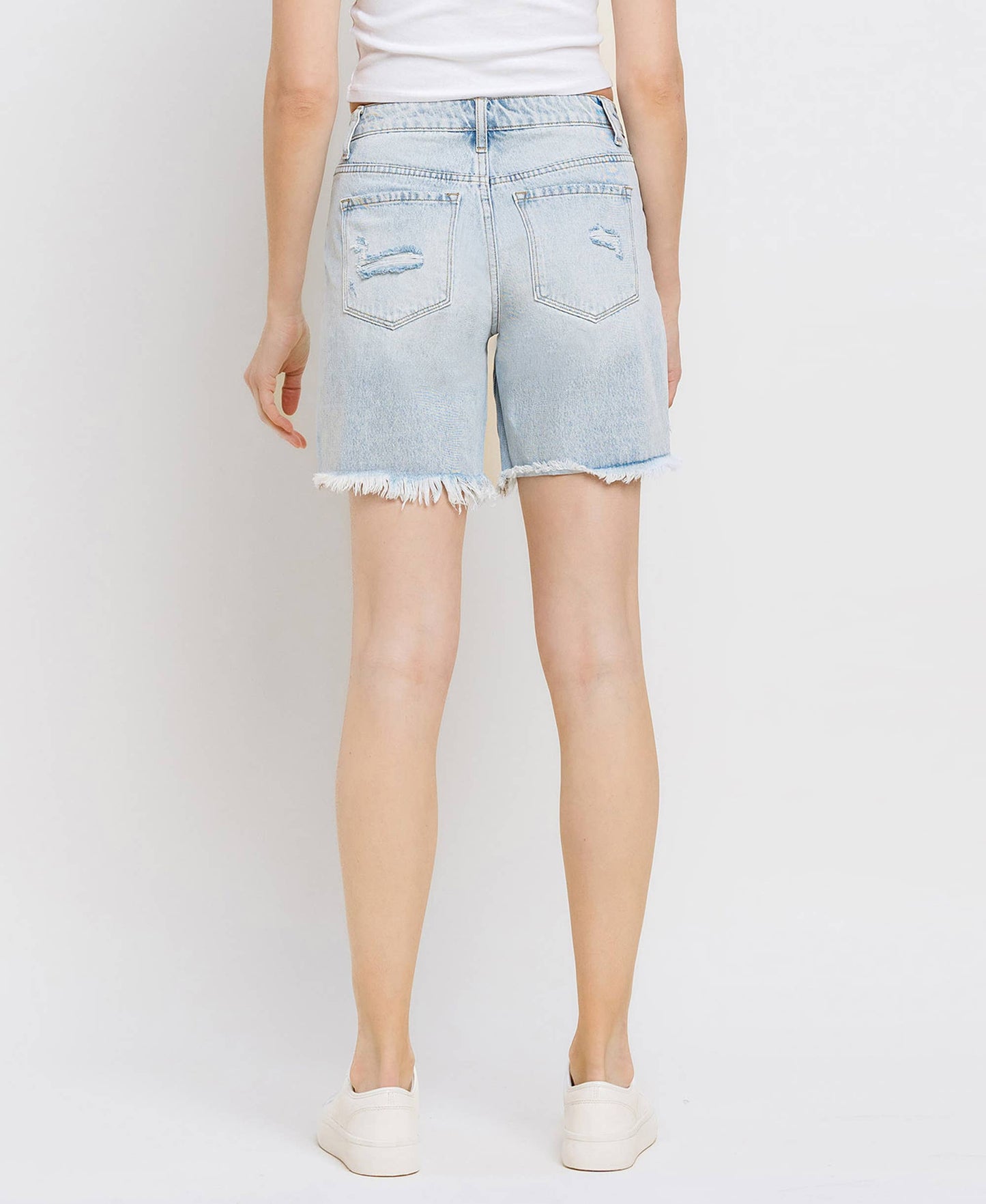 SUPER HIGH RISE CRISS CROSS BOYFRIEND SHORTS