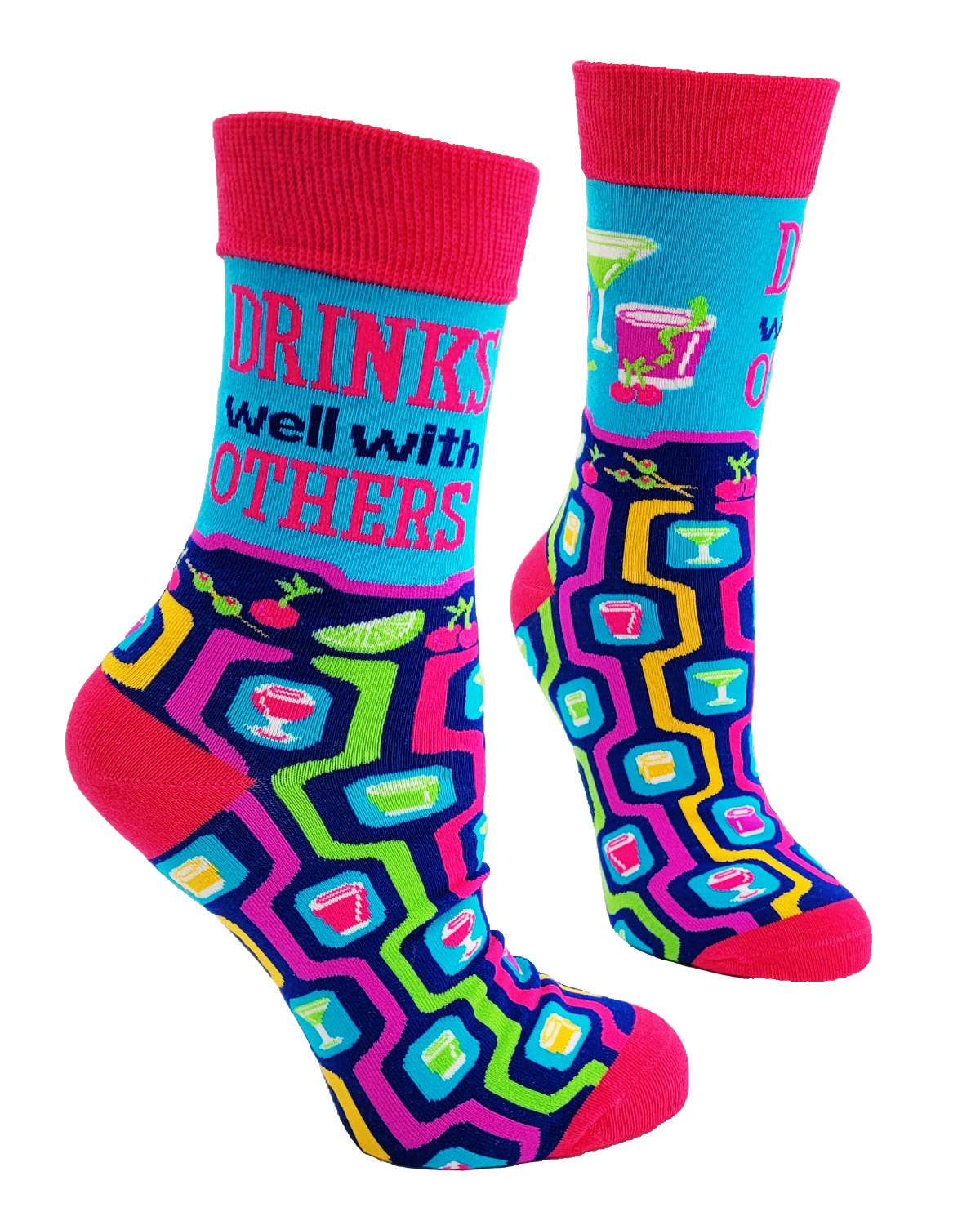 "Drinks Well w/Others" Women's Crew Socks