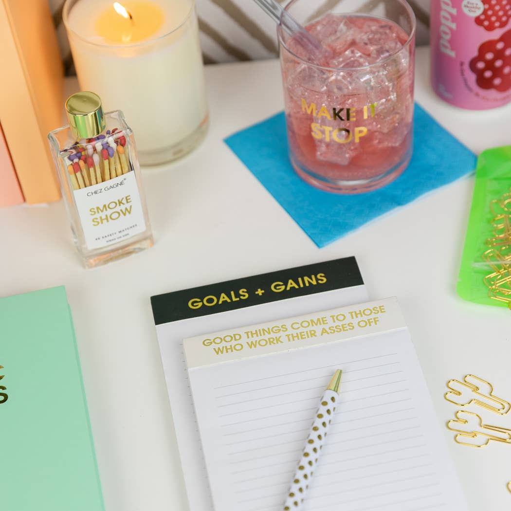 Good Things Come To Those Who Work Their Asses Off - Lined Notepad - Hystar White - 65 perforated pages - 5x8