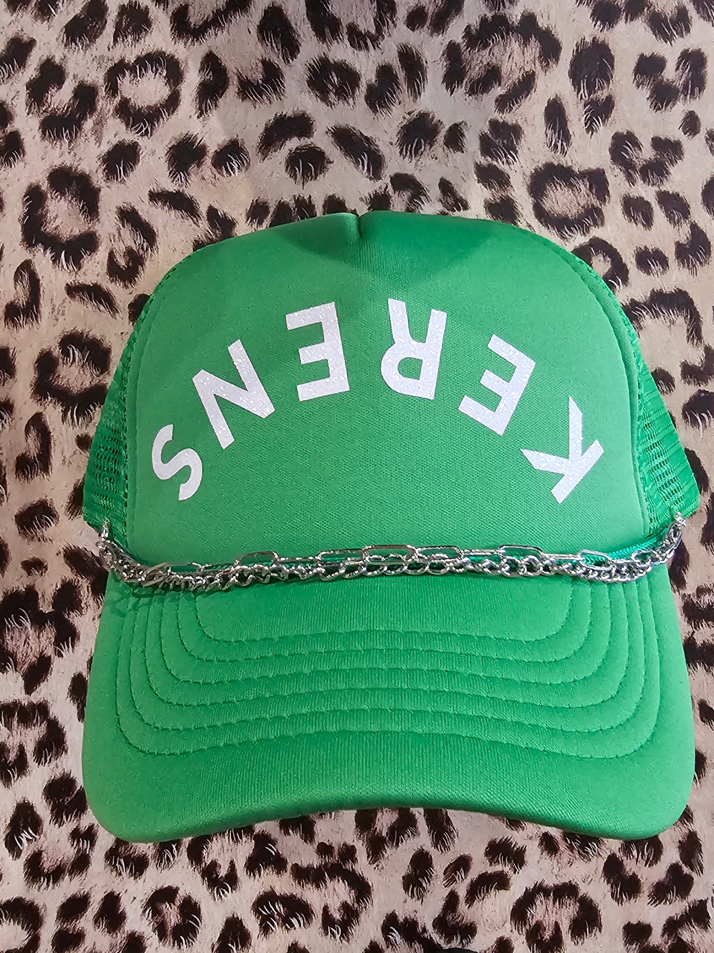 Kerens Green Trucker Hat w/Chain
