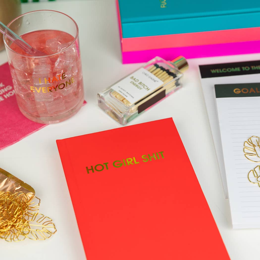 Hot Girl Shit Hardcover Daily Journal Red Hot