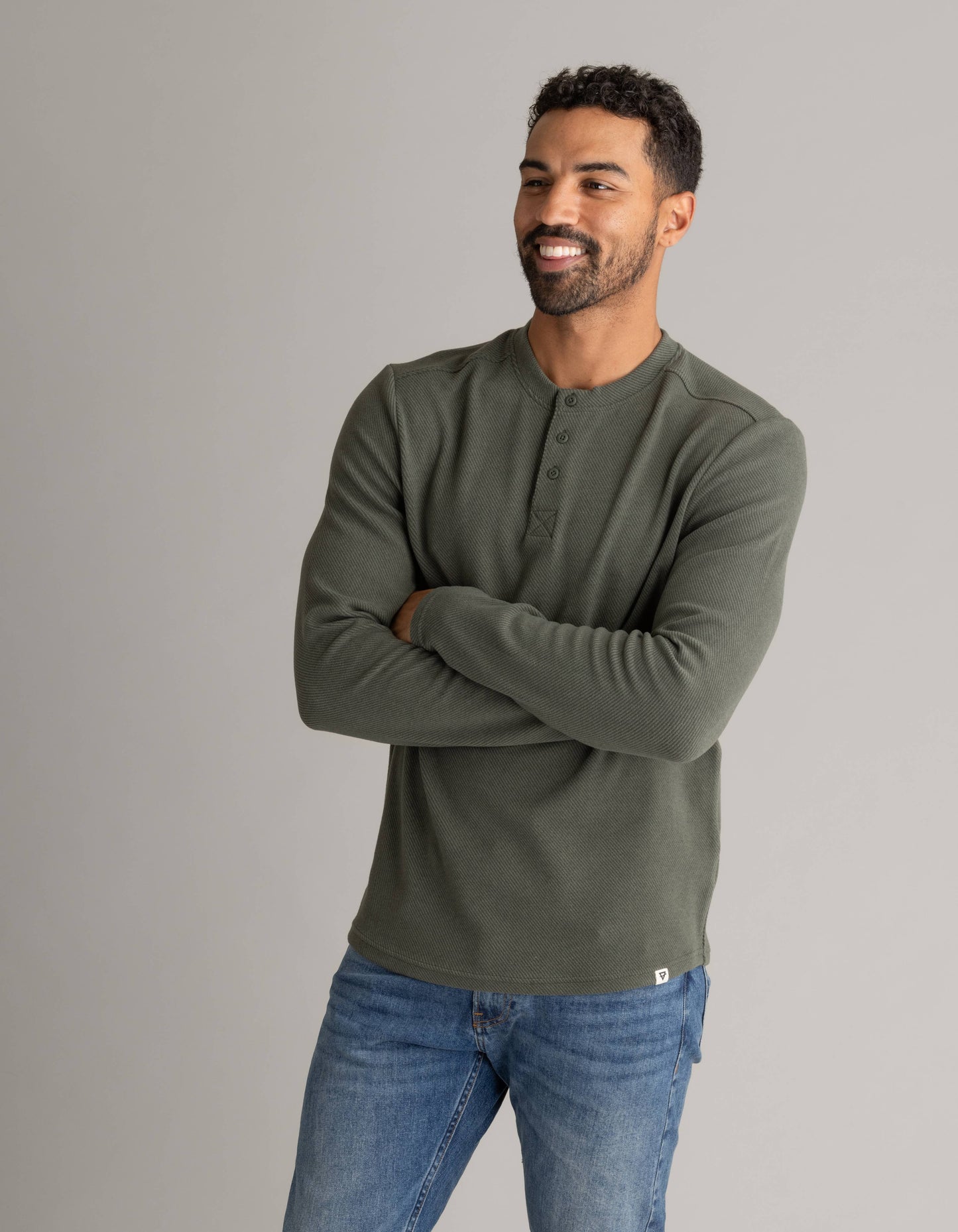 Men's Lichen Stretch Flannel Henley