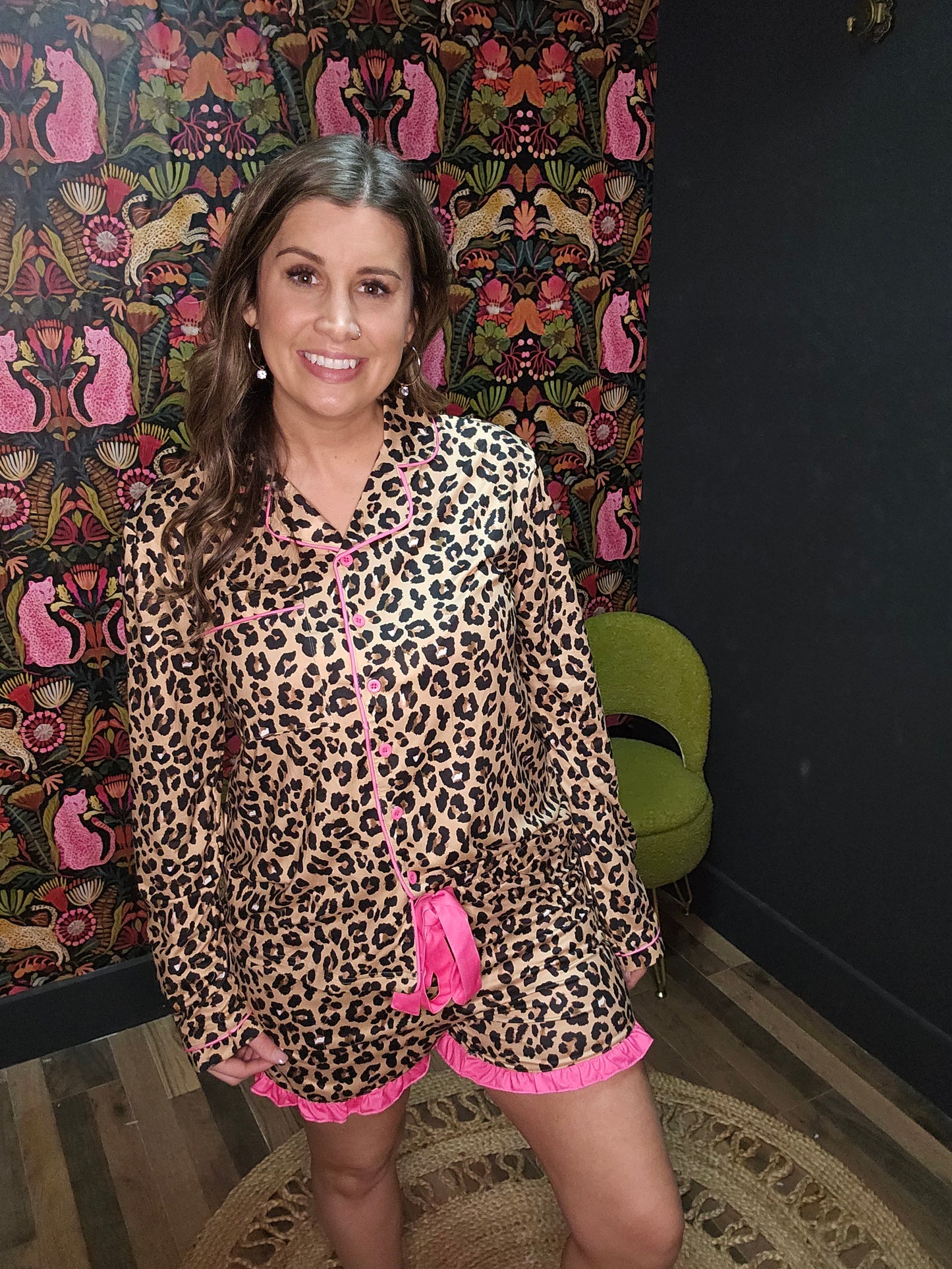 Prima Donna Leopard Ruffle Pajama Set