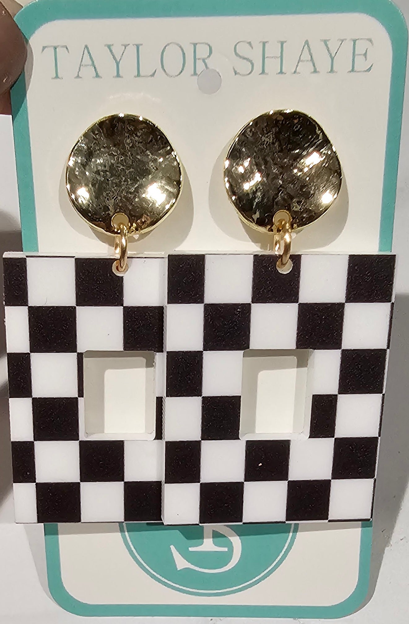 Checkered Mini Naomi Earrings
