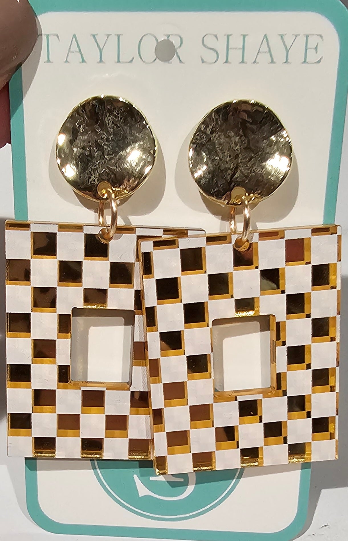 Checkered Mini Naomi Earrings
