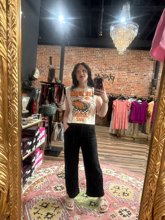 Las Vegas Speedway Boxy Midriff Muscle Top