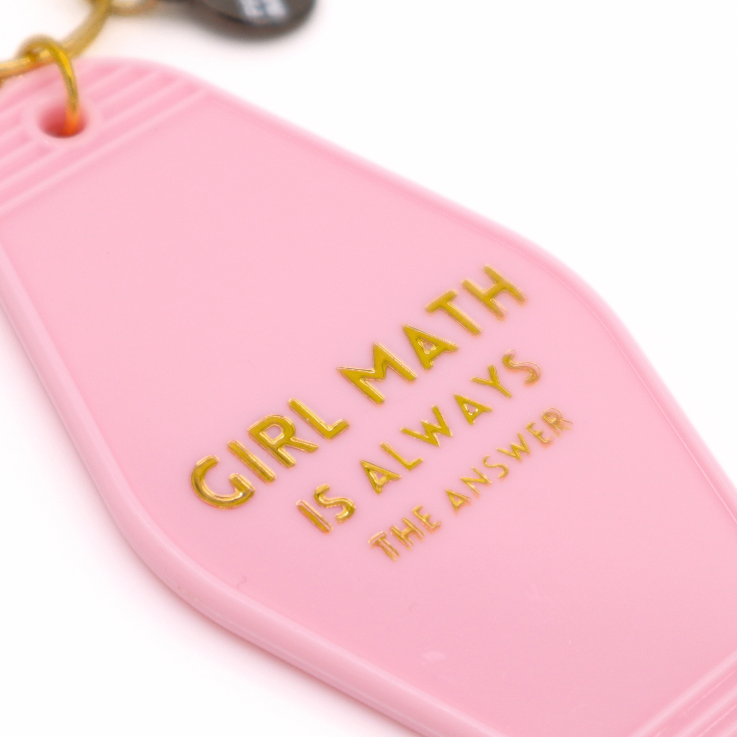 Girl Math Is Always The Answer - Hot Stamped Motel Keychain