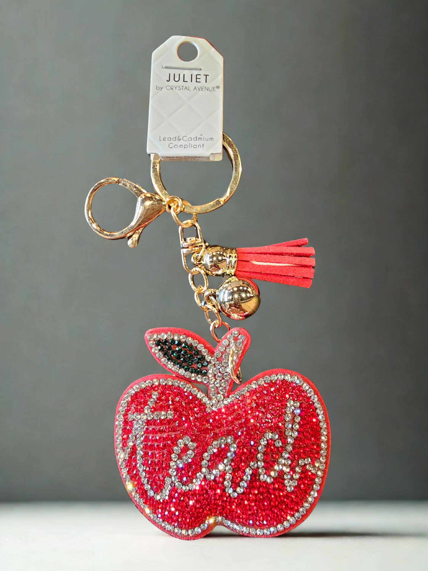 RHINESTONE TEACHER KEYCHAIN