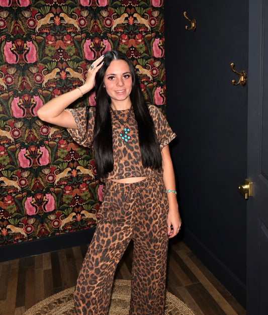 Cheetah Kelsey Pant Set