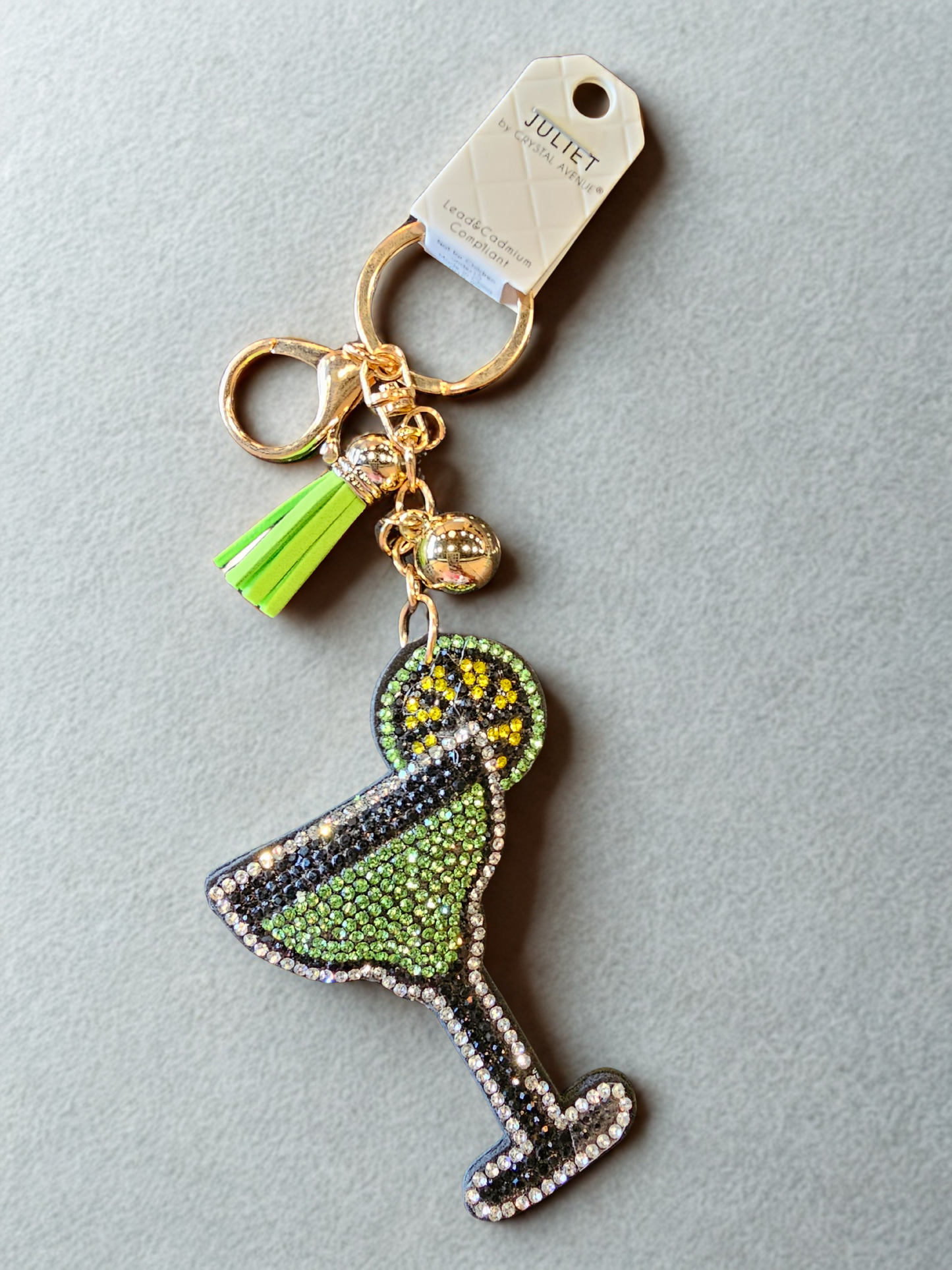 RHINESTONE COCKTAIL KEYCHAIN