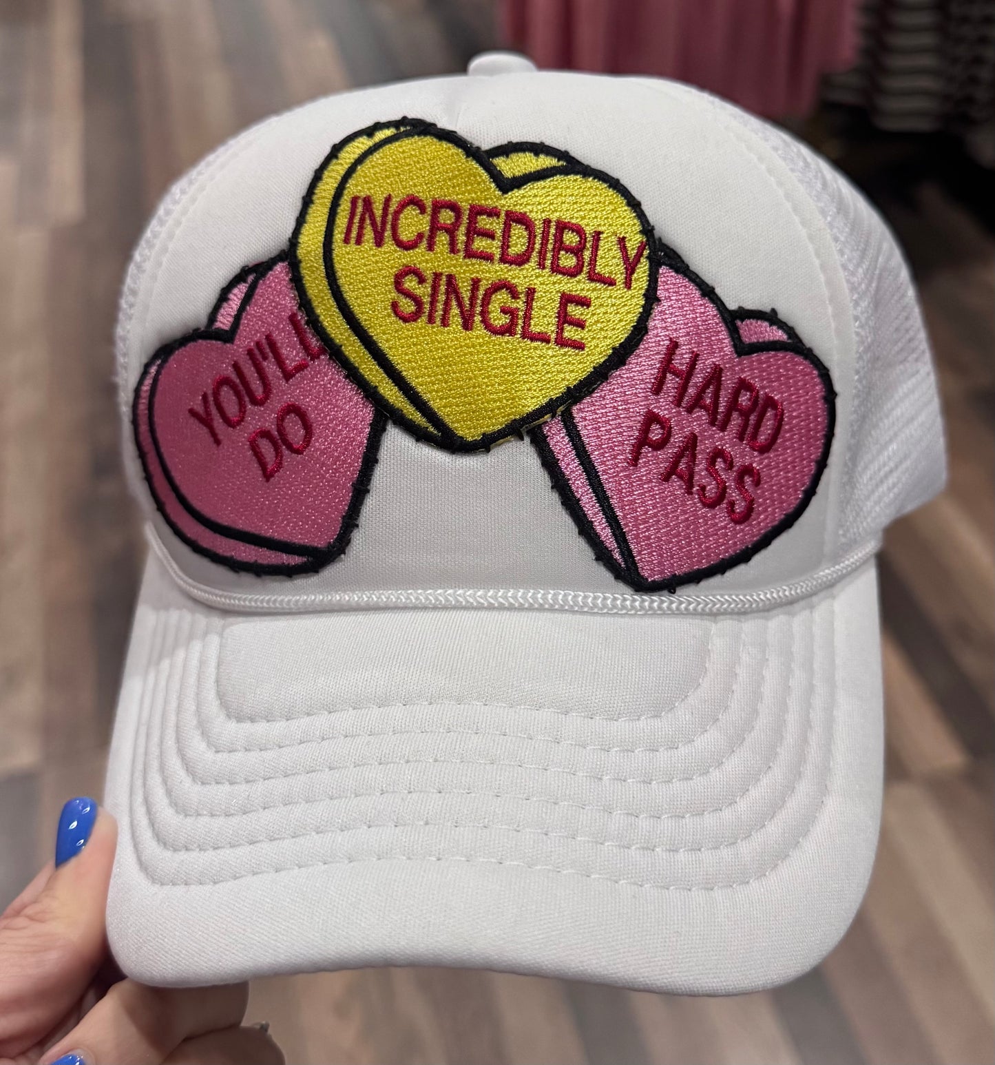 Conversation Hearts White Hat