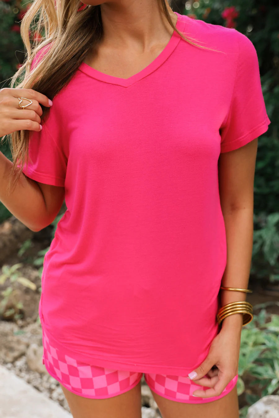 Hot Pink Basic Tee