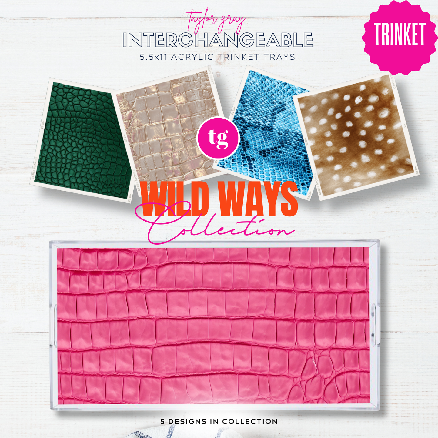 5.5 x 11 WILD WAYS Insert Set of 5