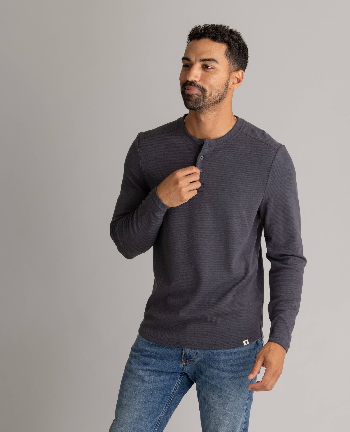 Men's Lichen Stretch Flannel Henley