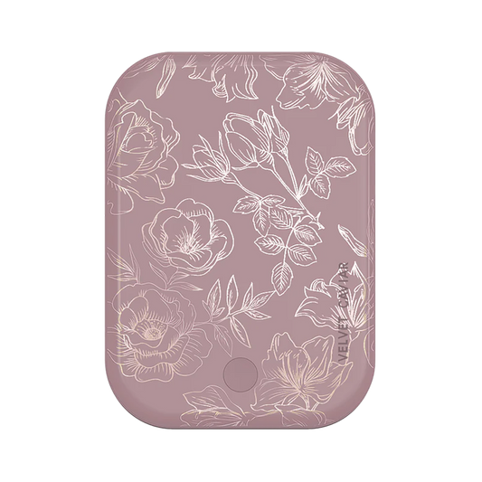 Wireless Phone Charger - Dusty Rose Chrome Floral