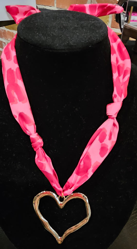 Scarf Charm Necklace - Heart