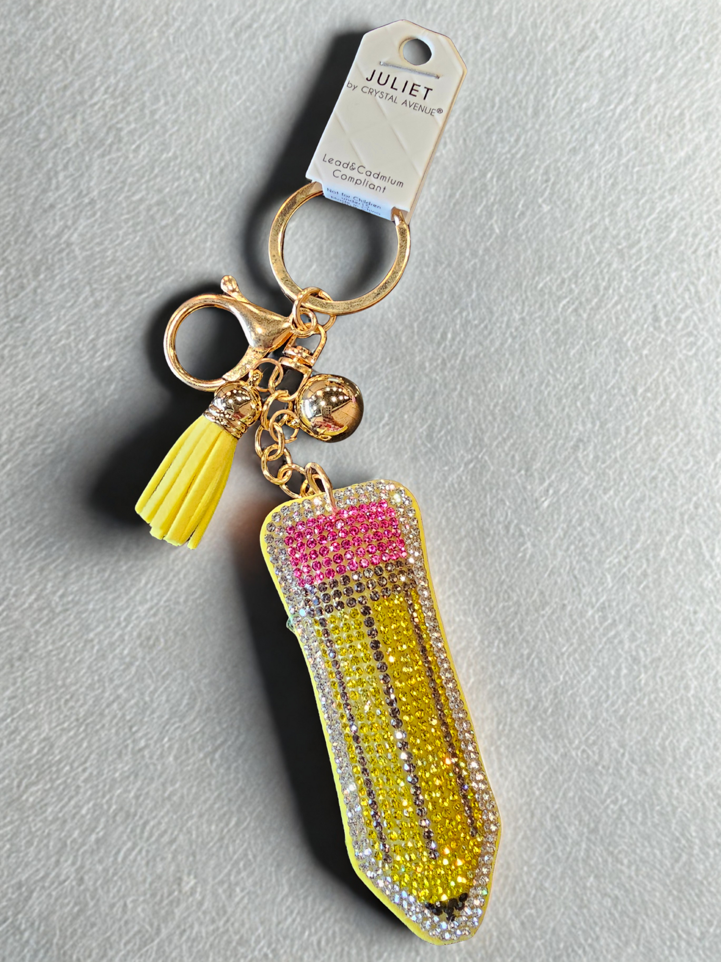 RHINESTONE TEACHER KEYCHAIN