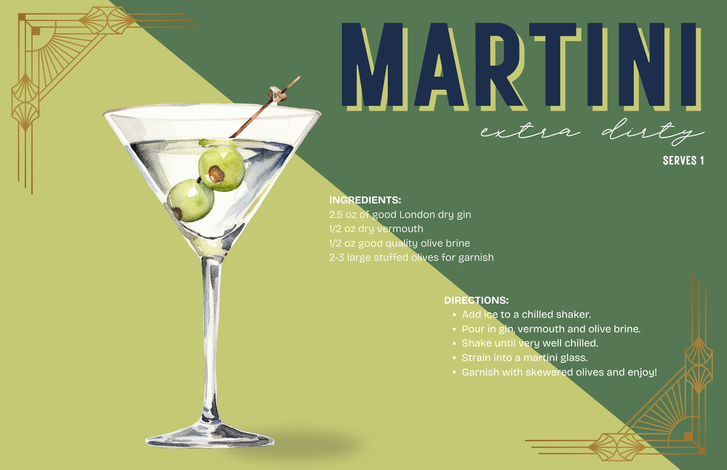 11 x 17 COCKTAILS VOL 2 Insert Set of 10