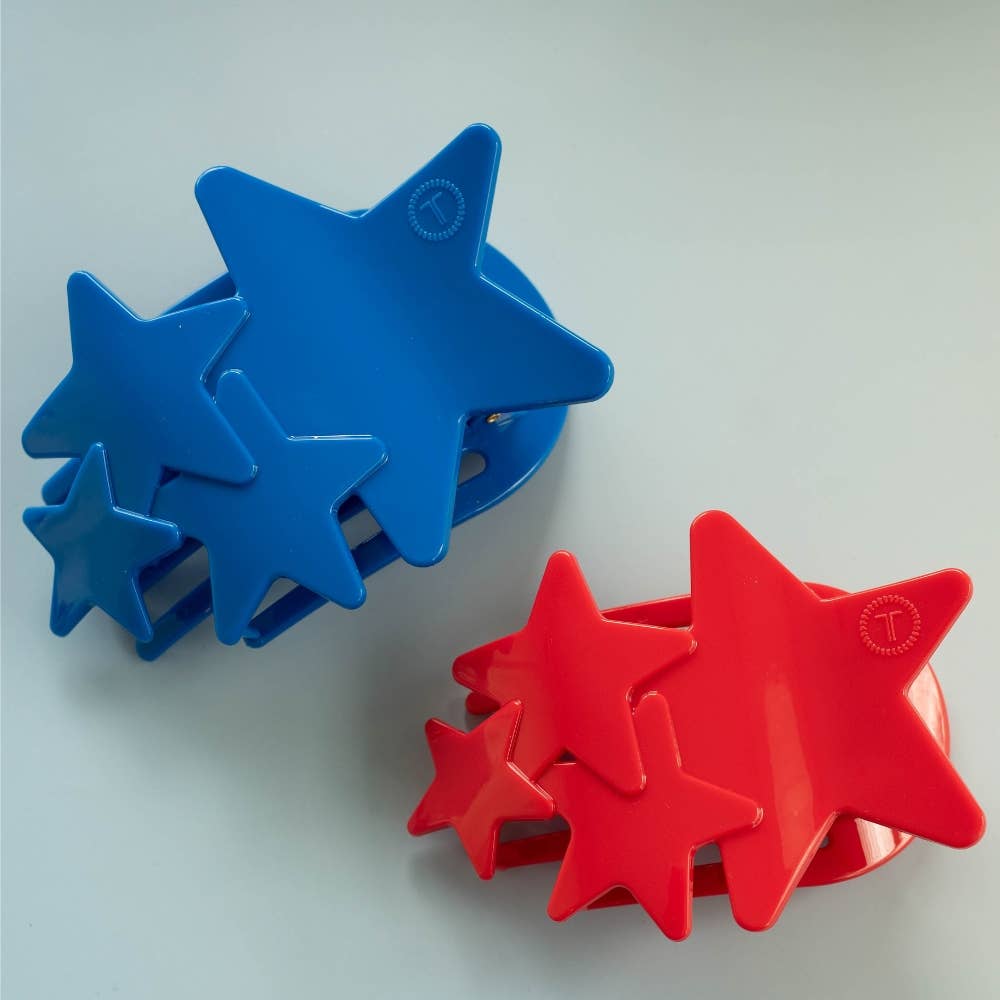Flat Hair Clip | Tiny | Blue Shooting Star